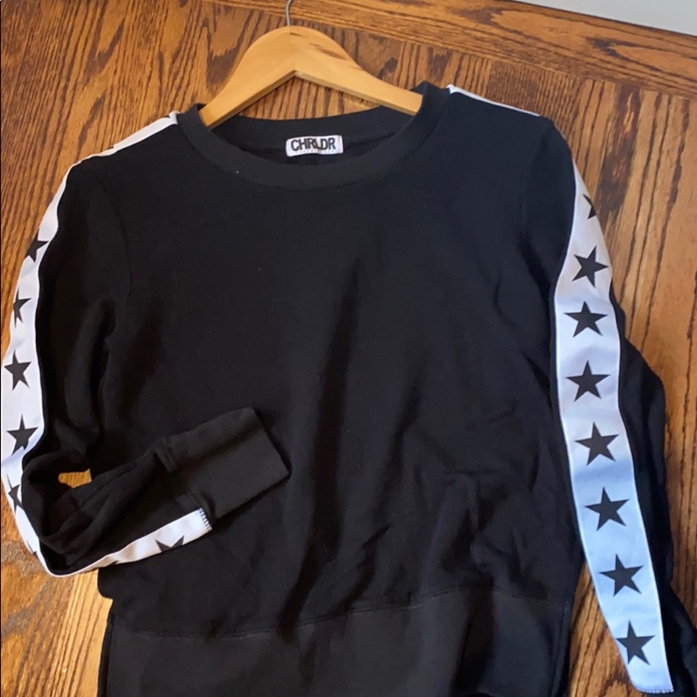 CHRLDR Tuxedo star black slip sweatshirt - Picture 7 of 7